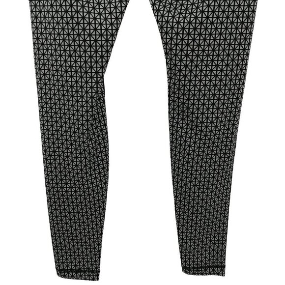 Lululemon Wunder Under Full On Luon Black Leggings Size 6 Tri Geo Silver Spoon - Picture 8 of 10